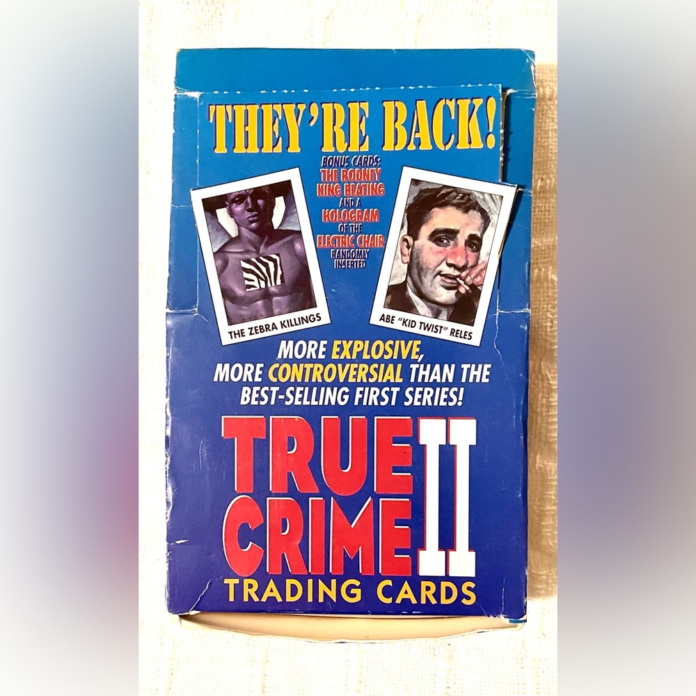 True Crime II Trading Cards. Box is open. I believe only one pack is open.